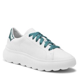 Geox Sneakersy Geox D Spherica Ec4.1 D35TCB 08502 C1392 White/Octane