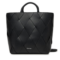 Calvin Klein Borsetta Calvin Klein Ck Woven Medium Tote K60K613176 Nero