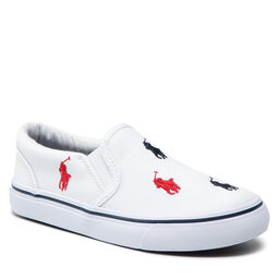 Polo Ralph Lauren Πάνινα παπούτσια Polo Ralph Lauren Keanton Slip On RF103502 S White/Navy/Red