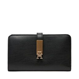 Tommy Hilfiger Μικρό Πορτοφόλι Γυναικείο Tommy Hilfiger Th Heritage Med Wallet AW0AW17262 Μαύρο