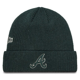 New Era Căciulă New Era Atlanta Braves World Series Patch Cuff Knit Beanie 60580730 Verde