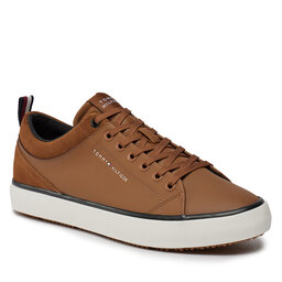 Tommy Hilfiger Сникърси Tommy Hilfiger Th Hi Vulc Cleat Low Lth Mix FM0FM04884 Coconut Grove GVQ