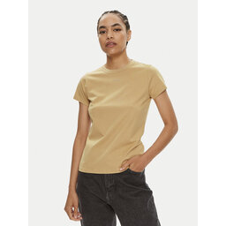 Calvin Klein Calvin Klein Majica Nano Logo K20K207212 Bež Slim Fit