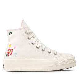 

Кеди Converse Ctas Lift Hi A02198C Egret/Black/Pink Foam, Білий