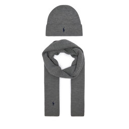 Polo Ralph Lauren Set Schal und Mütze Polo Ralph Lauren 710951146004 Dunkelgrau