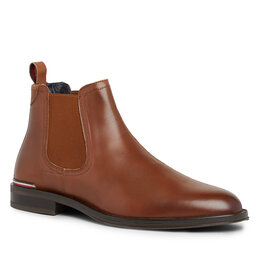 Tommy Hilfiger Klassische Stiefeletten Tommy Hilfiger Core Rwb Hilfiger Lth Chelsea FM0FM04806 Winter Cognac GVI