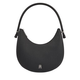 Tommy Hilfiger Handtasche Tommy Hilfiger Th Emblem Shoulder Bag AW0AW15211 Black BDS