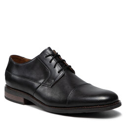 Clarks Lågskor Clarks Becken Cap 261231397 Black Leather