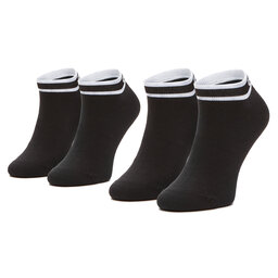 Calvin Klein Set di 2 paia di calzini corti da donna Calvin Klein 100001900 Black 001