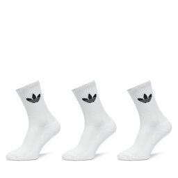 adidas 3 pares de calcetines altos unisex adidas Trefoil Cushion IJ5616 Blanco