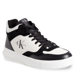 Calvin Klein Jeans Sneakersy Calvin Klein Jeans Chunky Mid Cupsole Coui Lth Mix YM0YM00779 Black/Creamy White 00W