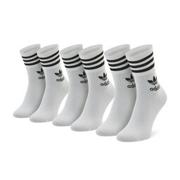 adidas Σετ 3 ζευγάρια ψηλές κάλτσες unisex adidas Mid Cut Crew GD3575 White/Black