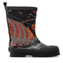 Viking Гумени ботуши Viking Jolly Print 1-60020-272 Черен