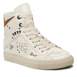 Zadig&Voltaire Sneakersy Zadig&Voltaire ZV1747 High Flash SWSN00344 Blanc Tan