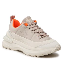Calvin Klein Jeans Сникърси Calvin Klein Jeans Chunky Runner Laceup Hiking Wn YW0YW01048 Eggshel/Creamy White/Orange ACF