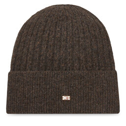 Tommy Hilfiger Шапка Tommy Hilfiger Th Cable Enamel Flag AW0AW17776 Кафяв