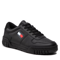 Tommy Jeans Sneakersy Tommy Jeans Retro Leather Cupsole EM0EM01068 Black BDS