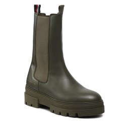 Tommy Hilfiger Botines Chelsea Tommy Hilfiger Monochromatic Chelsea Boot FW0FW06730 Army Green RBN