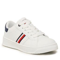 Tommy Hilfiger Sneakers Tommy Hilfiger Stripes Low Cut Lace Up Sneaker T3X9-32849-1355 M White/Blue X336