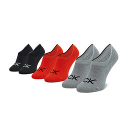 Calvin Klein Lot de 3 paires de chaussettes basses homme Calvin Klein 701218723 Red Combo