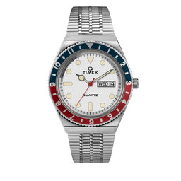Timex Zegarek Timex Q Reissue TW2U61200 Silver/Silver