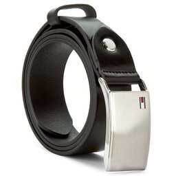 Tommy Hilfiger Pánsky opasok Tommy Hilfiger Th Plaque Belt 3.5 Adj AM0AM01995 Čierna