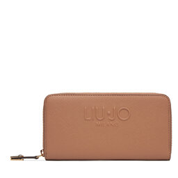 Liu Jo Duży Portfel Damski Liu Jo XL Zip Around AA5155 E0087 Brązowy