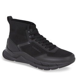 Calvin Klein Сникърси Calvin Klein High Top Lace Up Knit HM0HM01267 Triple Black 0GJ