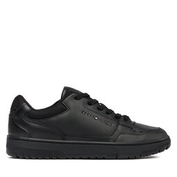 Tommy Hilfiger Laisvalaikio batai Tommy Hilfiger Th Basket Core Leather Ess FM0FM05040 Juoda