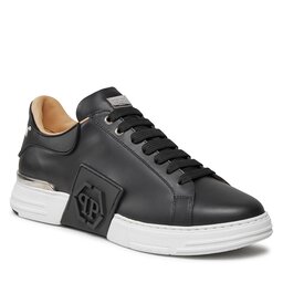 PHILIPP PLEIN Sportcipők PHILIPP PLEIN Lo-Top Sneakers Phantom Kick$ Leather Hexagon FABS USC0263 PLE010N Black / White 0201