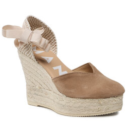 Manebi Alpargatas Manebi Heart-Shaped Wedge Espadrilles W 1.9 WH Vintage Taupe