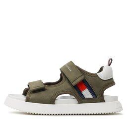 

Босоніжки Tommy Hilfiger Flag Velcro Sandal T3B2-32906-1355 M Military Green 414, Хакі