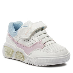 Geox Sneakersy Geox J Illuminus Girl J45HPA 0BUAS C0406 M White/Pink