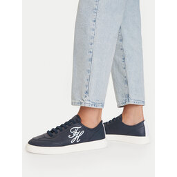 Tommy Hilfiger Sneakers Tommy Hilfiger Th Icon Court Script Premium FW0FW09604 Dunkelblau
