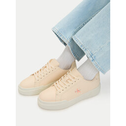 Calvin Klein Sneakers Calvin Klein Chunky Cupsole Laceup Lth Ml YW0YW01947 Creme