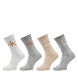 Calvin Klein Jeans 4 pares de calcetines altos para mujer Calvin Klein Jeans 701224131 Grey Bombo 002