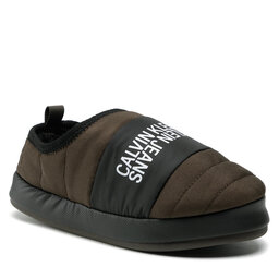 Calvin Klein Jeans Čības Calvin Klein Jeans Home Shoe Slipper W Warm Lining YM0YM00242 Black Olive LBL