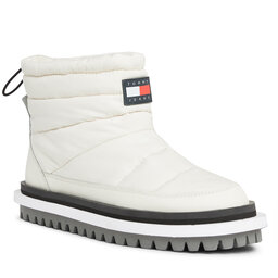 Tommy Jeans Botine Tommy Jeans Tjw Padded Flat Boot EN0EN02292 Rich Cream YA6
