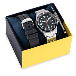 Nautica Laikrodis Nautica NAPCBS307 Silver/Black