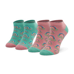 Freakers 2er-Set niedrige Kindersocken Freakers JSTEC-PIK Rosa