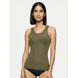 Triumph Triumph Felső Beauty Layers 10221176 Zöld Slim Fit