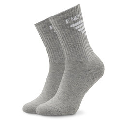 

Набір 2 пар високих жіночих шкарпеток Emporio Armani 292303 2F258 00047 Melange Pale Grey, Сірий