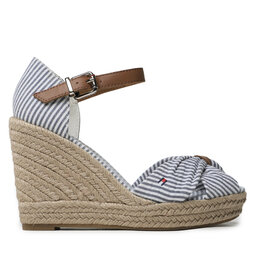 Tommy Hilfiger Espadryle Tommy Hilfiger Basic Seersucker High Wedge FW0FW07160 Niebieski