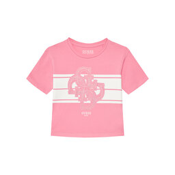 Guess Guess Marškinėliai J5YI09 K6YW4 Rožinė Regular Fit