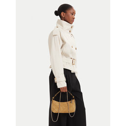 Tory Burch Handtasche Tory Burch Fleming Suede Pochette 185797 Creme