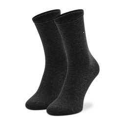 

Набір 2 пар високих жіночих шкарпеток Tommy Hilfiger 371221 Anthracite Melange 030, Сірий