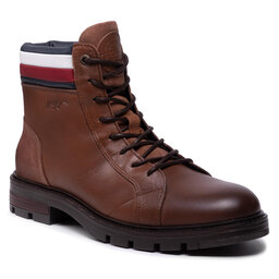 Tommy Hilfiger Botas Tommy Hilfiger Elevated Rwb Collar Lth Boot FM0FM03825 Natural Cognac GTU