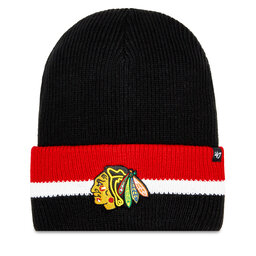 47 Brand Čepice 47 Brand NHL Chicago Blackhawks Split Cuff 47 H-SPLCC04ACE-BKA Černá