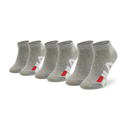 Fila 3 pares de calcetines altos para niño Fila Calza Invisible F8199/3 Grey 400