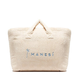 Manebi Ročna torba Manebi Riviera Bag Maxi T 3.4 Ar Natural W Blue Loggo Terry